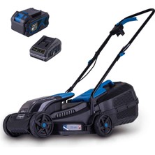 Hakay Scheppach Akülü Çim Biçme Makinesi BC-MP320-X 20V Fırçasız Akülü Çim Biçme Makinesi | 32 cm Kesme Genişliği | 250 – 300 M2 Için | 20 – 60 mm Kesme Yüksekliği Ayarı | 30 L Sepet | 20 V-Ixes Serisi | 4