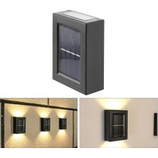 Hakay Tekli Solar Bahçe Aydınlatması Güneş Enerjili Bahçe Aydınlatması Duvar Lambası Çift Taraflı Aplik Işık LED Işık          [enerji Sınıfı A+++]