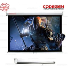 Hakay Codegen Ax-24 240X200CM Siyah Fonlu Storlu Kilitleme Mekanizmalı Projeksiyon Perdesi, Beyaz