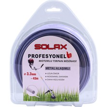 Aesco Solax 1lb Misina Motorlu Tırpan Misinası Metal Alaşımlı Misina Ipi Teli 3.3 mm 43 Metre