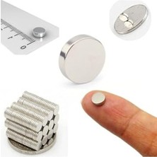 Aesco 100 Adet Yuvarlak Neodyum Mıknatıs, 6 mm Çap ve 1 mm Kalınlık