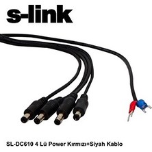 Hakay S-Link SL-DC610 4 Lü Power Kırmızı+Siyah Kablo