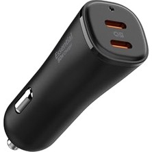 Hakay Spigen 50W Usb-C 2 Port Araç Içi Hızlı Şarj Aleti Pps Desteği Akım Korumalı Güç Adaptörü Çakmaklık iPhone & Android & iPad & MacBook Type-C Pd 3.0 30W + 20W EV502 - ACP08523 (Spigen Tr Garantili)