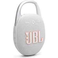 Hakay Jbl Clip 5 - Ultra Taşınabilir, Su Geçirmez ve Toz Geçirmez Bluetooth Hoparlör, Entegre Karabina, 12 Saate Kadar Oynatma, Kısmen Geri Dönüştürülmüş Malzemelerle Yapılmıştır (Beyaz)