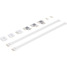 Hakay Elgato Light Strip Işık Şeridi Konnektör Seti, 2 x Clip To Clip Konnektör, 1 x Clip To Pin Konnektör, 2 x L Konnektör, 1 x T Konnektör, 2 x 20CM Uzatma Kablosu, 2 x Pin Konnektör (10LAF9901)