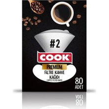Aesco Cook Premium Filtre Kahve Kağıdı, Ebat 2, 80 Adet