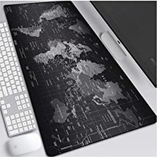 Hakay Dünya Haritalı 90X40 cm Mouse Pad, Dünya Desenli Mouse Pad