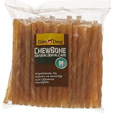 Hakay Mordimi Köpekler Için Burgu Çubuk Kemik, Çiğneme Kemiği, Naturel, 50'li, 300 gr