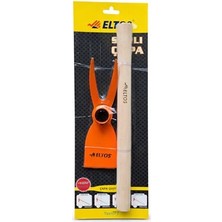 Hakay Eltos Profesyonel Saplı Bahçe Çapası, Dayanıklı Metal, Ergonomik Ahşap Saplı Toprak Havalandırma ve Yabani Ot Temizleme Aleti (Çatal)