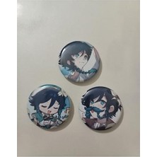 Hakay Genshin Impact Venti Anime Buton Rozet 37MM 3 Adet