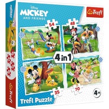 Hakay Puzzles - "4'ü 1 Arada" - Mickey Mouse Iyi Günler/disney Standart Karakterleri