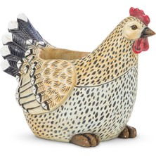 Hakay Abbott Collection 27-GALLO-720 Horoz Saksısı, Bej/siyah