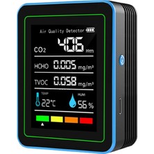 Hakay Aek-Tech 5'li Co2,hcho,tvoc,sıcaklık,nem Dedektör Taşınabilir Ev Ofis Hava Kalitesi Ölçüm Cihazı