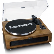 Hakay Lenco LS-410 Pikap - Bluetooth Pikap - Entegre Hoparlör 40 Watt Rms - Kayış Tahrikli - Ön Amplifikatör - Rca Out ve Aux-In - Ahşap LS-410WA Kahverengi