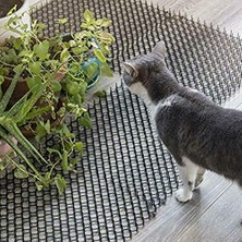 Hakay Kedi Kovucu Paspası, Dikenli Kazık Durdurucu Dikenli Şerit Kedi Hayvanı Dikenli Kovucu Engelleyici Paspası Açık Bahçe Bitkileri Çit Için, 13X49CM, Siyah