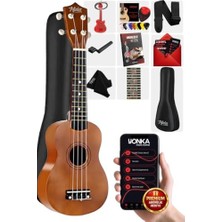 Hakay Midex UKX-901M Brown Soprano Ukulele (Askı Çanta Metod Pena)