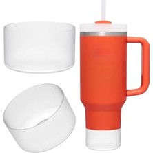 Hakay 1 Adet Silikon Taban Koruyucu – Stanley Quencher 20/30/40 Oz ile Uyumlu – Bardak Altı Kılıfı, Kaymaz ve Sessiz Kullanım – Beyaz Renk