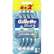 Hakay Gillette Blue3 Cool Kullan At Tıraş Bıçağı 8'li