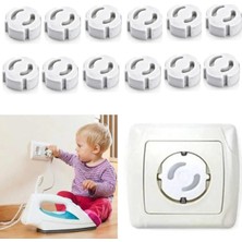 Hakay 6 Adet Elektrikli Priz Kapağı Bebek Çocuk Güvenlik Ürünü Priz Kapatıcı