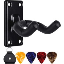 Hakay Xspring Gitar Tutucu, Gitar Duvara Montajlı Gitar Rafı, 4pcs Pick ile Gitar Askı Rafı, Gitar Duvara Montaj Askısı, Akustik Elektrik ve Bas Gitarlar Için Stand Gitar Askıları Kancaları