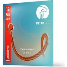 Hakay Pitbull Strings Coated Seri Akustik Gitar Teli – Uzun Ömürlü, Parlak Ton, Yüksek Dayanıklılık (Cag 12-53 L)