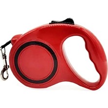 Hakay Köpekler Için Premium 5 Metre Tuş Kontrollü Makaralı Tasma Kayışı - Dayanıklı, Ayarlanabilir 5 mt (Pembe)