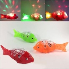 Hakay 1 Adet Müzikli Işıklı Yürüyen Balık 23 cm Pil Ile Çalışan Oyuncak Balık