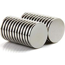 Hakay 20 Adet 20X2 mm Yuvarlak Güçlü Neodyum Mıknatıs (Çap 20 mm Kalınlık 2 Mm)