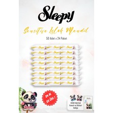 Hakay 24 Al 22 Öde Sleepy Sensitive Islak Bebek Mendil 50'li ve Rosıe Pamuk
