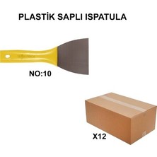 Bezos No:10 Plastik Saplı Ispatula, 12 Adet Set