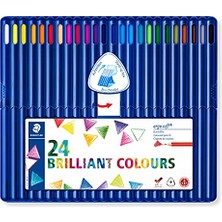 Hakay Staedtler 157 SB24 13 Ergosoft Üçgen Kuru Boya 24'lü