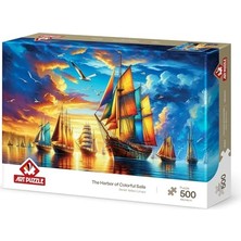 Hakay Art Puzzle Renkli Yelken Limanı 500 Parça Puzzle