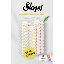 Hakay Sleepy Sensitive 90' Lı Islak Mendil 29 Al 27 Öde Hediyeli