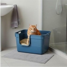 Hakay Tanos Yarı Açık Kedi Tuvaleti 54X40X32 - Mavi