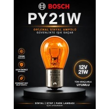 Hakay PY21W 12V21W BAU15S 1 Adet Turuncu Amber Sinyal Ampülü Yakın Tırnak 1987302812