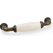 Frefly Store Vaxon Porselen Krem Antik Sarı Kulp 96 mm 9.6 cm Mobilya Çekmece Dolabı Dolap Kapak Kulb Kulpu