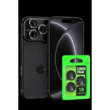 Marsilyan Newface Apple Iphone 18 Pro Max Raze Metal Kamera Lens - Siyah