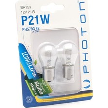 Hakay Photon Ampul P21W 12V 2'li Blister Minyatür Pht PH5793 B2