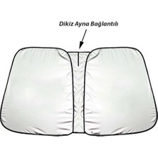 Hakay Honda Jazz Için Uyumlu Titanyum Gümüş Oto Güneşlik, 150 x 90 cm