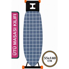 Asev Home Ütü Masası Kılıfı Büyük Boy Ipli Stoperli Keçeli Kılıfı Örtüsü Bezi 55X140CM