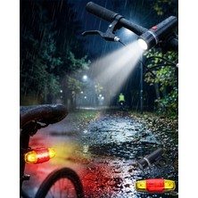 LED Bisiklet Işık Seti Ön Far ve Arka Stop Lambası Güvenlik Seti
