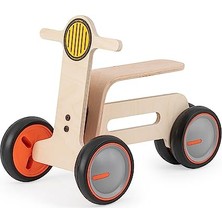 Hakay Tribike Montessori Ilk Adım Yürüme Bisikleti, Doğal Ahşap, Dört Tekerlekli, Denge Bisikleti