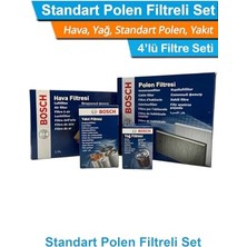 Hakay Vw Polo ile Uyumlu 1.4 Benzinli Bosch Filtre Bakım Seti 2002-2008 Hava+Yağ+Yakıt+Standart-Polen