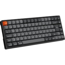 Frefly Store Keychron K2 Max%75 Rgb Türkçe Red Switch Kablosuz Alüminyum Çerçeve Karbon Siyah Mekanik Klavye