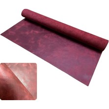 Hakay Crazy Horse Parça Deri, Deri Hobi Uğraşlarında Dıy Cüzdan, Kartlık, Çanta Vb Için Panel Kesim Hakiki Deri Parçası, 1 Adet (Bordo, 50X40 Cm)