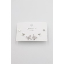 Royaleks Çoklu Set Küpe - Gümüş