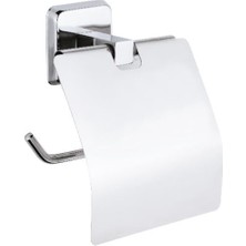 Hakay Alper Banyo Kare Krom Yapışkanlı Kapaklı Tuvalet Kağıtlığı Wc Kağıtlık Tuvalet Kağıdı Askısı