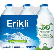 Hakay Erikli Doğal Kaynak Suyu Pet Şişe 6x1 L