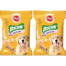 Aesco Pedigree Köpekler Için Biscrok Ödül Bisküvisi, 200 gr 2li Paket