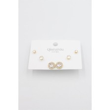 Royaleks Çoklu Set Küpe - Altın